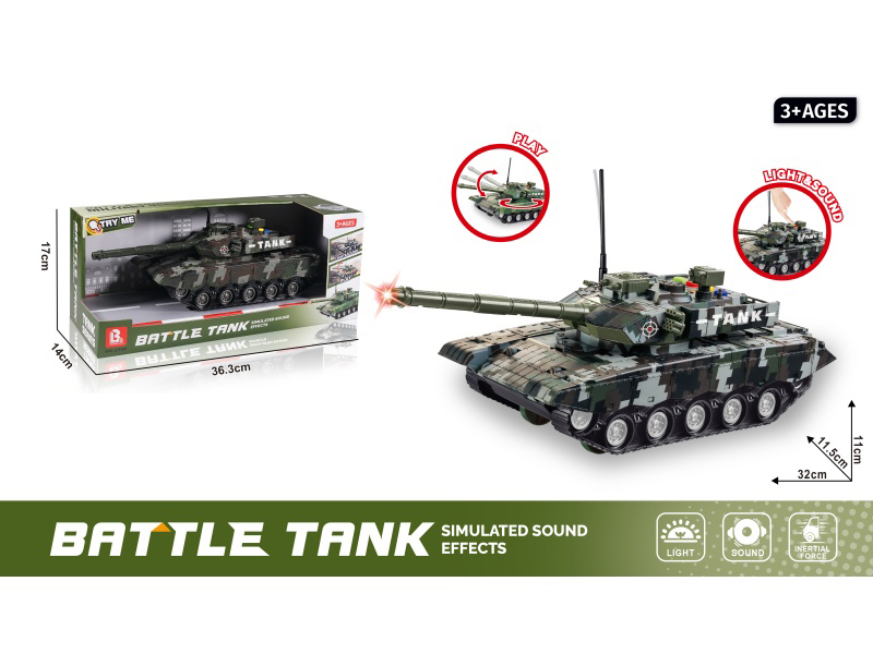 Sound And Light Inertial Tank - Dark Green (Package 3*Ag13)