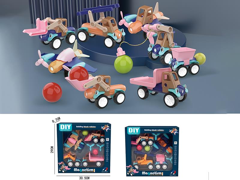 DIY Magnetic Building Block Cars