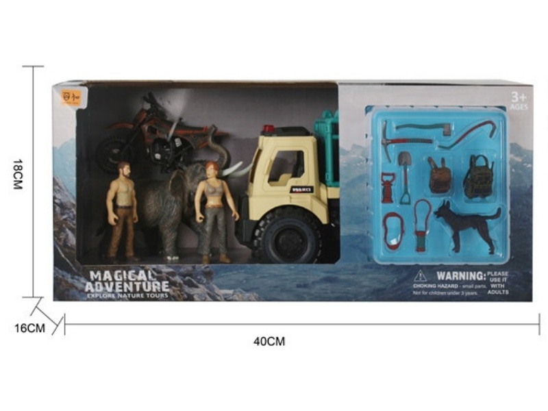 The Character + Truck + Elephant + Adventure Accessory Set (2 Mixed Outfits) Can Be Worn