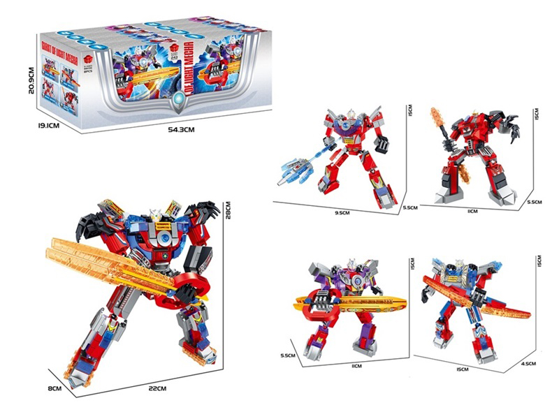 DIY Building Blocks - Giant Mech Of Light 4 In 1