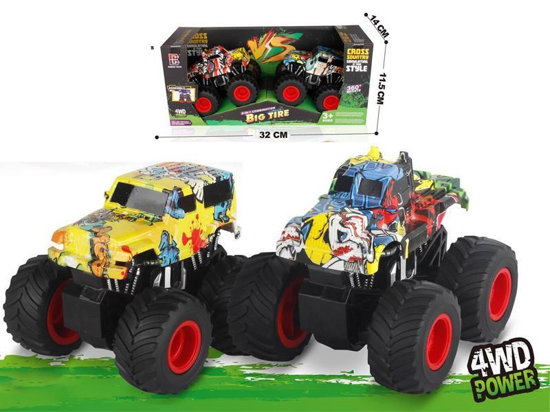 Friction 4WD Graffiti Off-Road Vehicle+2 Jeep