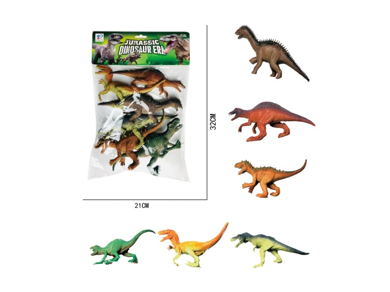 Pvc Simulation Dinosaur 6Pcs