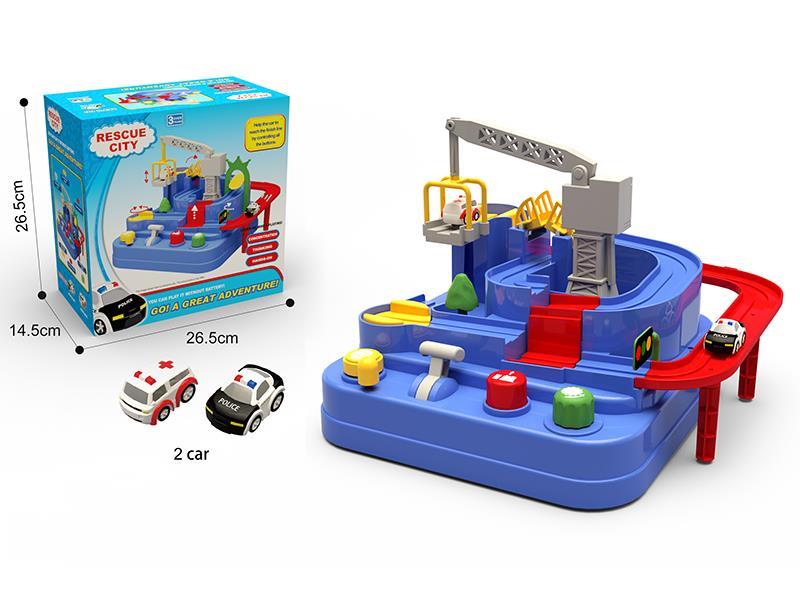 Middle Size Car Track Adventure With 2 Cars