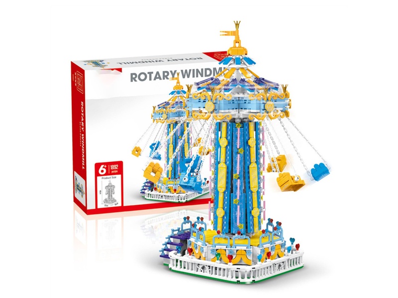 Amusement Park - Giant Windmill Static Version (With Light Pieces) Building Blocks 1892 Pieces