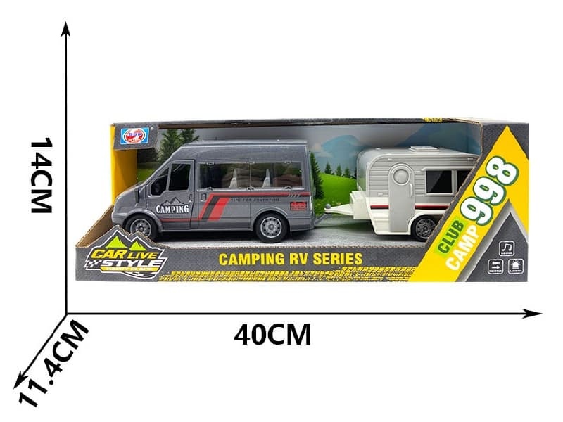 4 Open The Door Friction Pull House  Car With Light