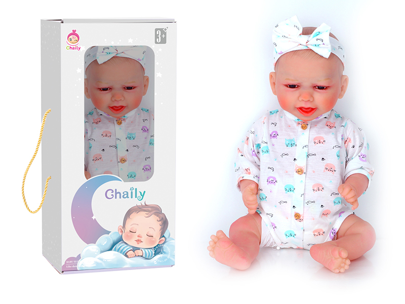 43cm Reborn Baby Doll With Diaper, Birth Card, Bottle, Magnetic Pacifier