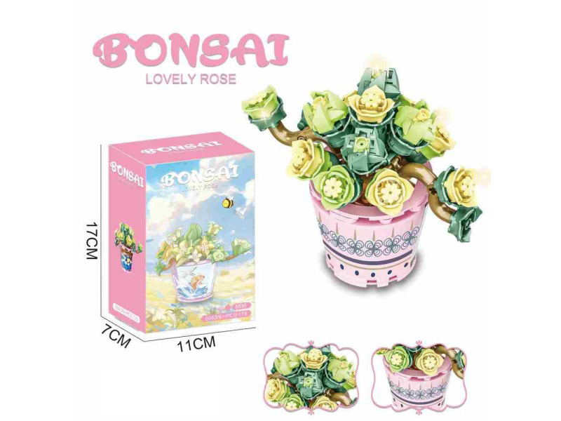 Succulent Building Block Flower Workshop 175Pcs- Flower Series