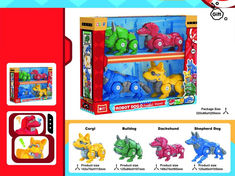 Four Large Assembly Mechanical Dogs