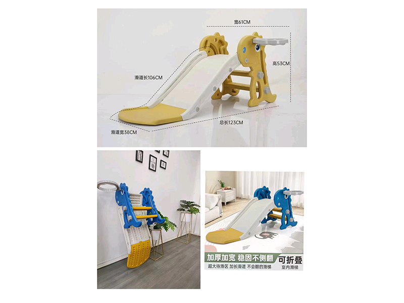 Dinosaur Slide Two-In-One Yellow And Blue