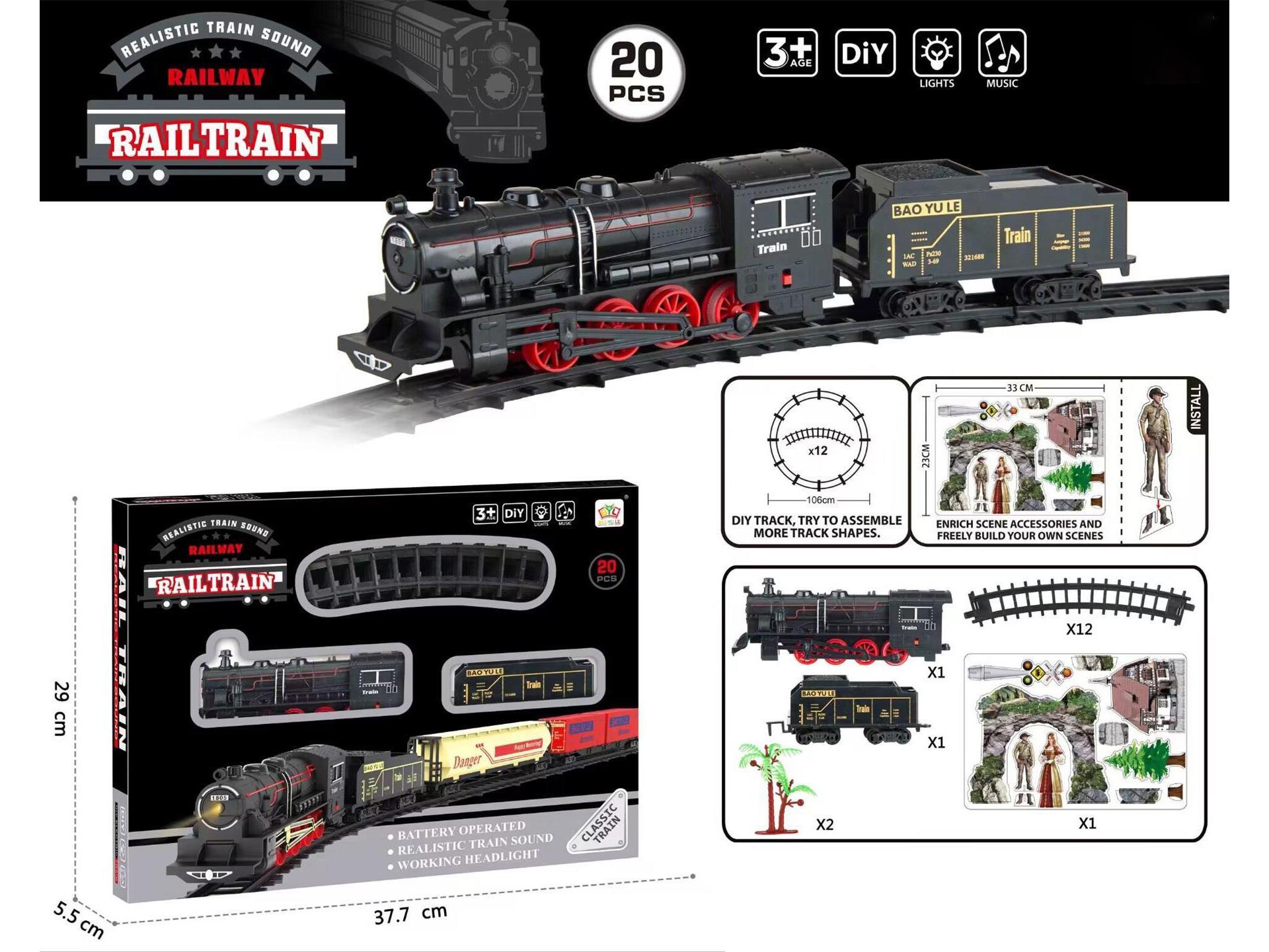 Electric Lighting, Music, Track Train (With Power Included), Lithium Battery With Usb Cable