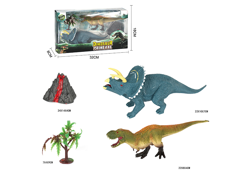 Triceratops Giganotosaurus Set 4PCS
