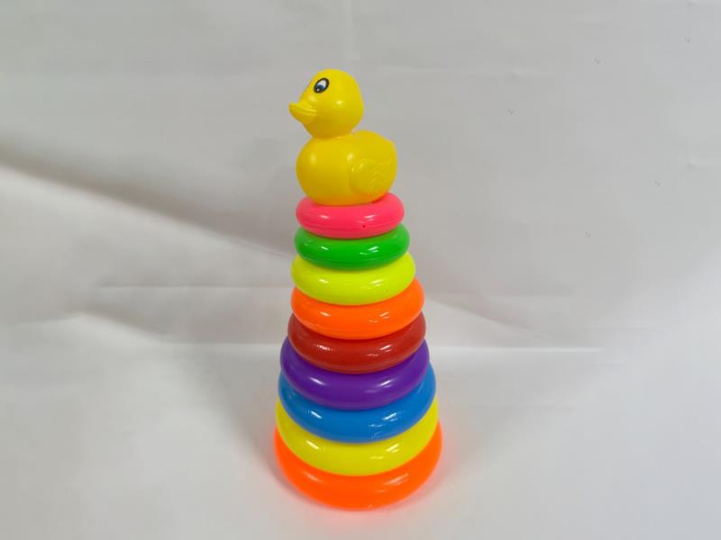 Duckling Rainbow Tower Jenga Loop 9 Layers