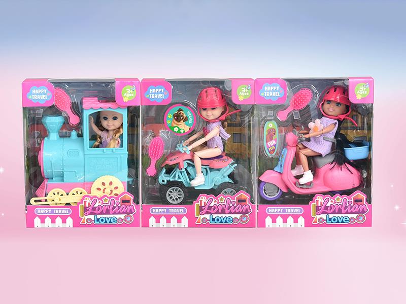 6" Doll Outdoor Riding Set