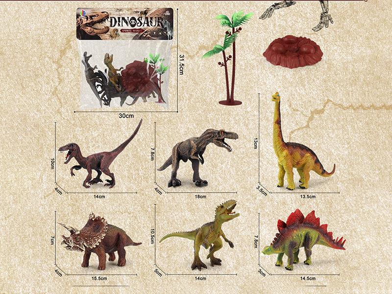 Six Life-Sized Dinosaurs