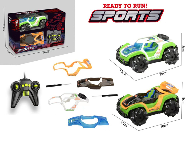 2.4G 6-Channel Remote Control DIY Assembly Drift Car(Included Batteries)