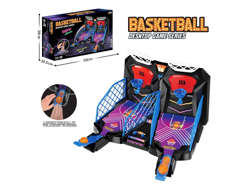 Two-Player Basketball Desktop Game(With Lights, Music, And Score Counter, 4 Balls)
