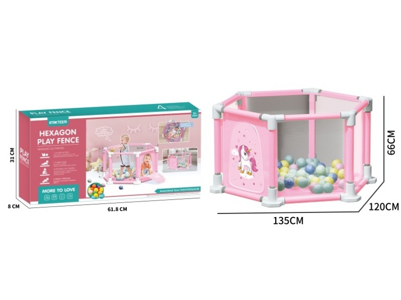 Unicorn Hexagonal Fence Toy