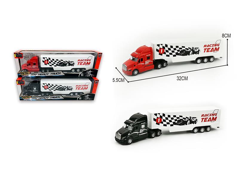 1:50 Pull Back Alloy Container Truck