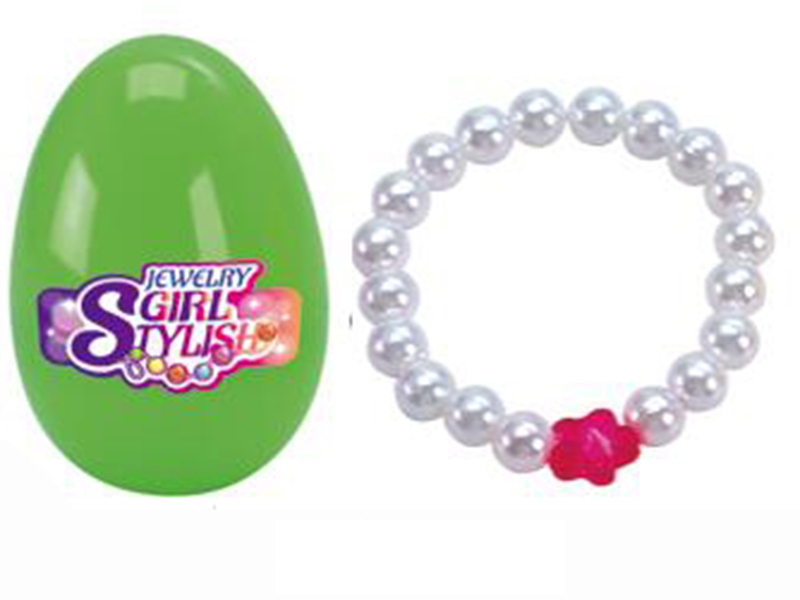Eggshell + Beaded Bracelet