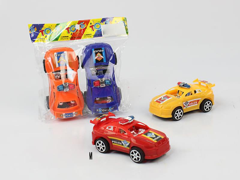Pull Back Police Cars 2pcs
