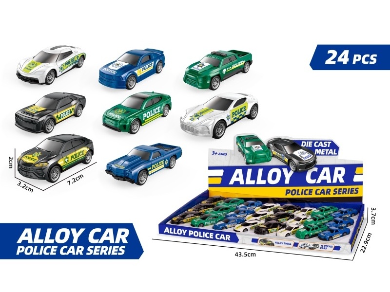1:64 Recoil Alloy Police Car (8 Models Mixed)