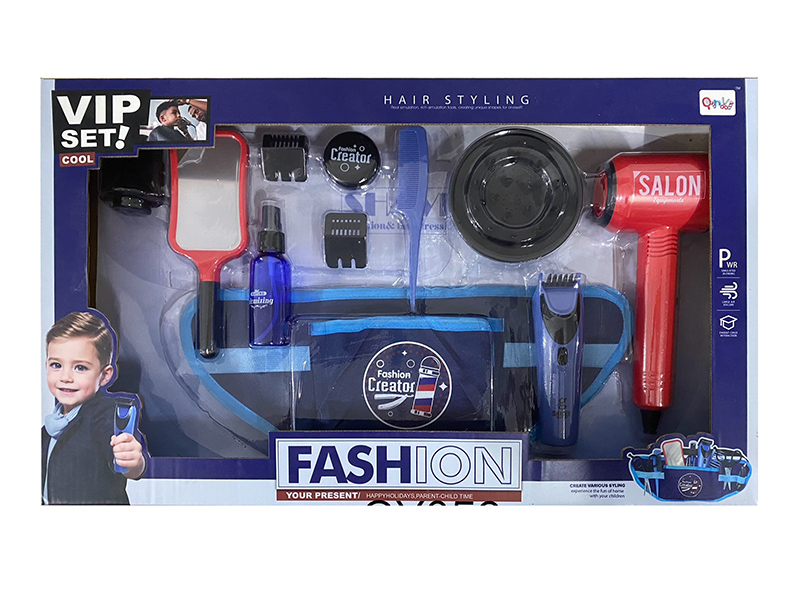 Simulation Beauty Salon Hair Dryer Hair Clipper Tool Belt Pouch Set 11pcs