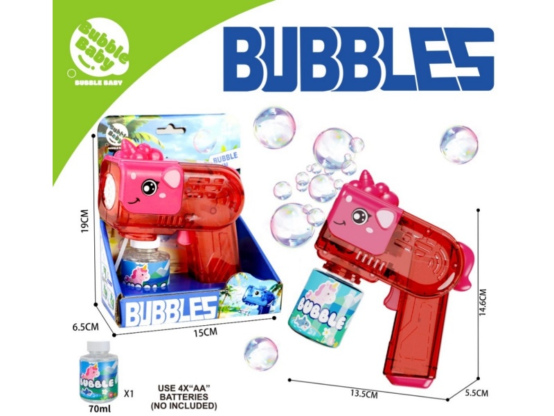 New Transparent Unicorn Bubble Gun