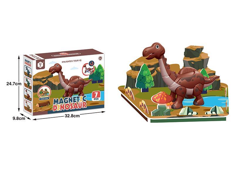 Magnetism Assembly Dinosaur(Apatosaurus With Scenes)