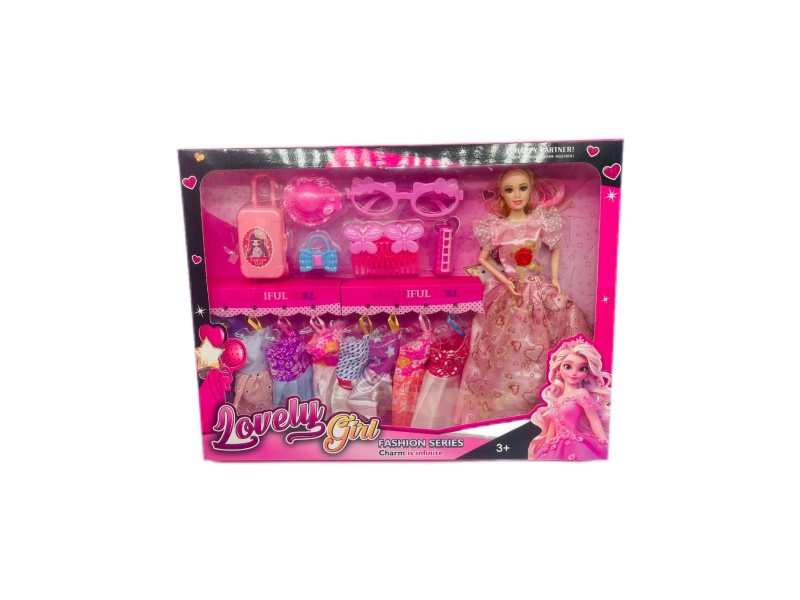 Eleven Real Body Nine-Jointed Doll With Accessories 8 Hanging Skirts