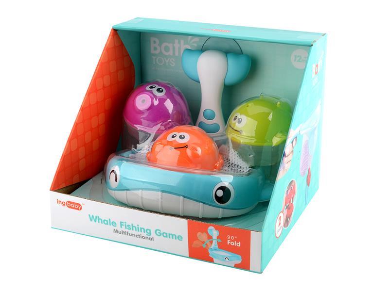 Whale Fishing Game & Basketball Bath Toys