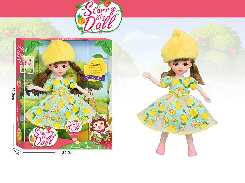 12 Inch 11-Joints Fruit Series Doll(Lemon)