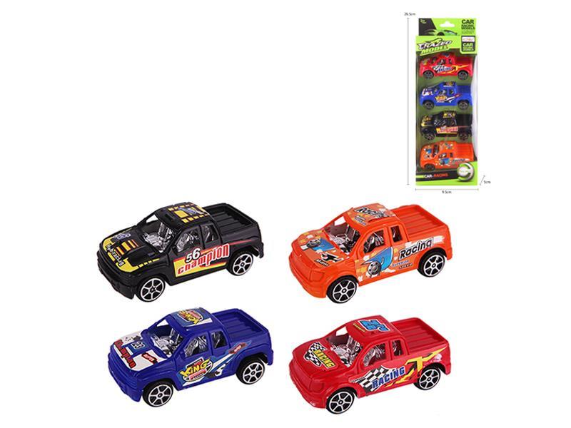 4PCS Pull Back Pickup Truck