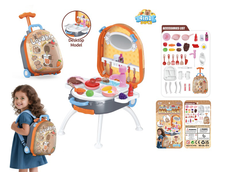 4-In-1 Hand-Held Handle Alloy Backpack Set Of Kapibala Tableware, Infringement