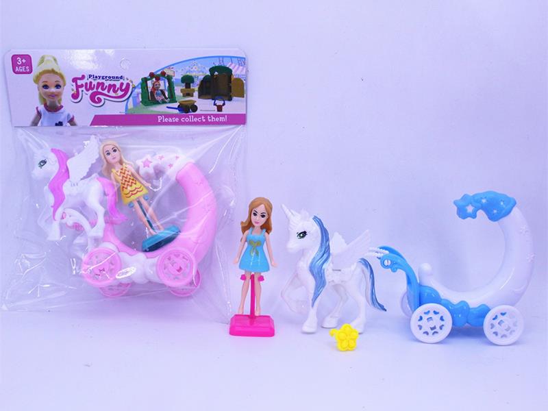Doll And Carriage Set