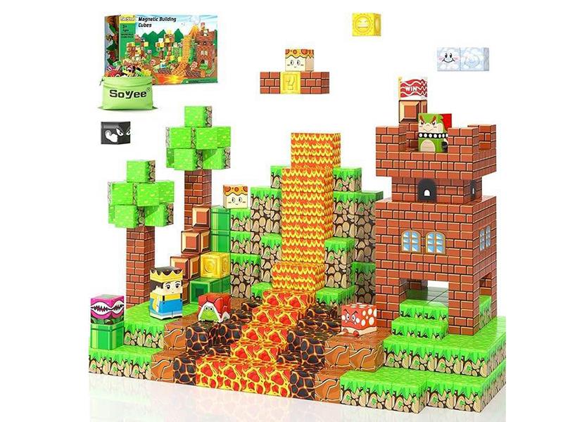 King's Castle Magnetic Cube Building Blocks - 60pcs