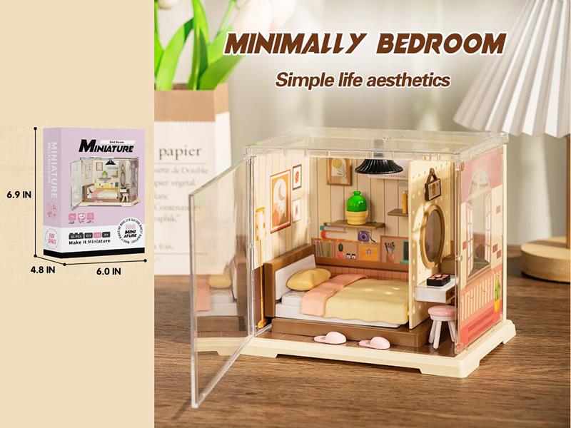 Bedroom DIY Miniature Toys 55pcs
