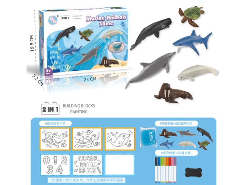 Slime Ocean Theme Painting Card Set