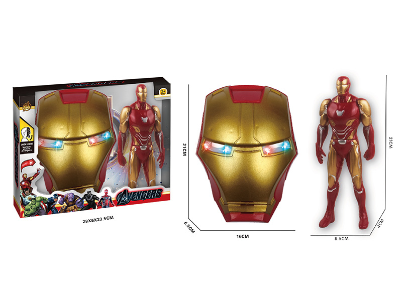 Iron Man Action Figure Mask Set With Lights