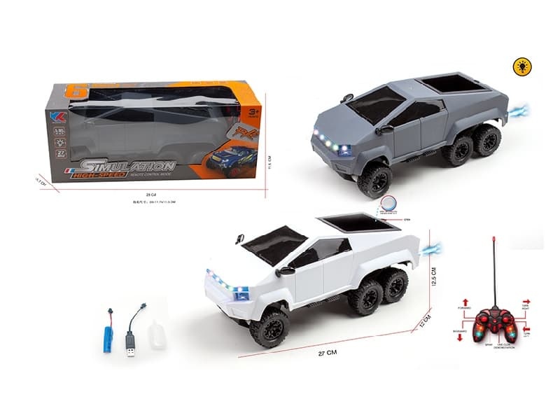 1:16 6CH R/C Six Wheeled Tesla Pickup  Car  With  Light