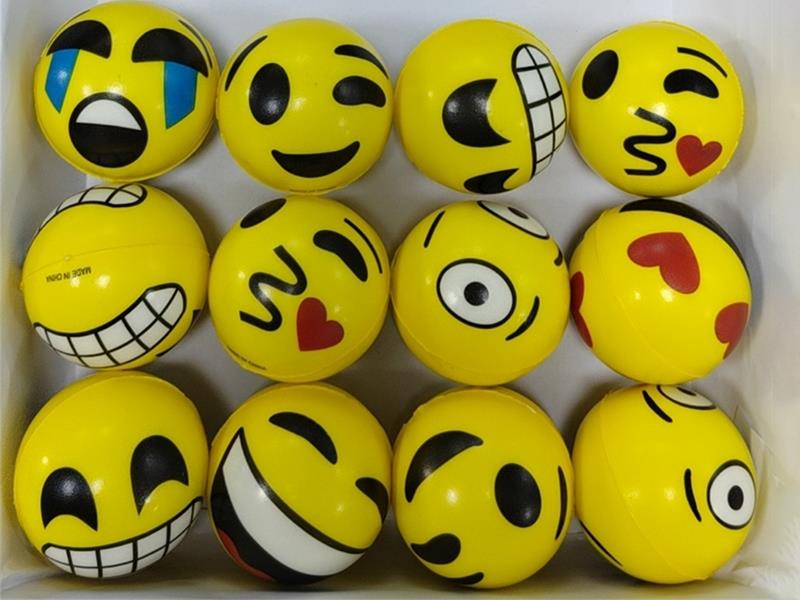 6.3cm Smiley Face PU Ball