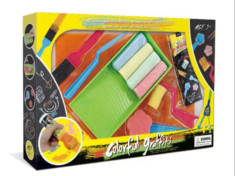 Chalk Colorful Graffiti Set 15pcs(3 Graphics Template)