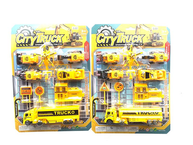 Pull Back Transport Truck City Build Series