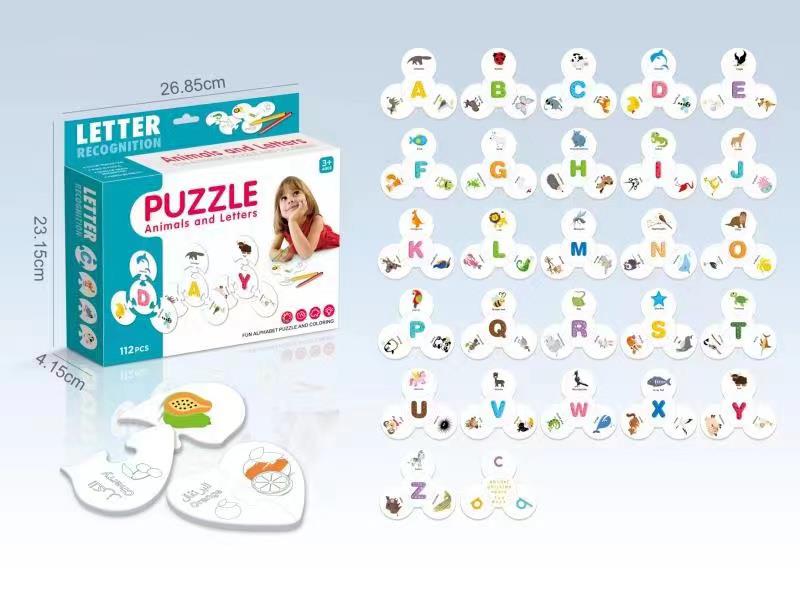 Animals And Letters Painting Puzzle