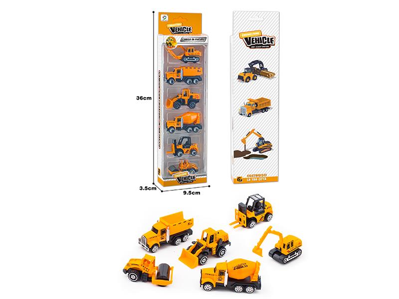 6pcs Alloy Engineering Trucks