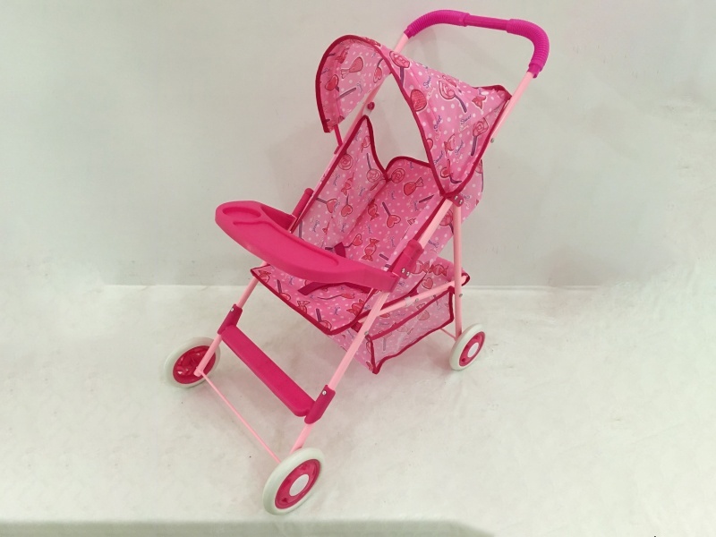 The Baby Stroller (Iron) With A Panel Seat Is Adjustable