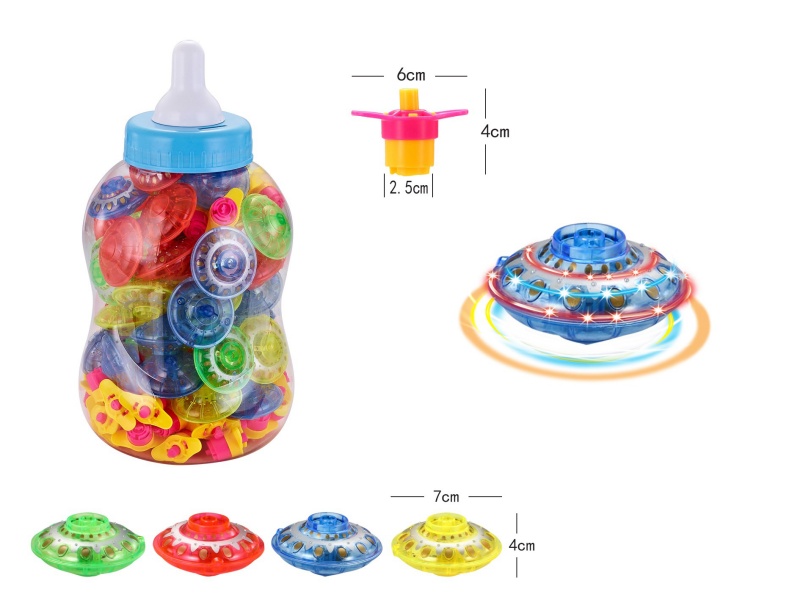 Windup Top Toy With Light