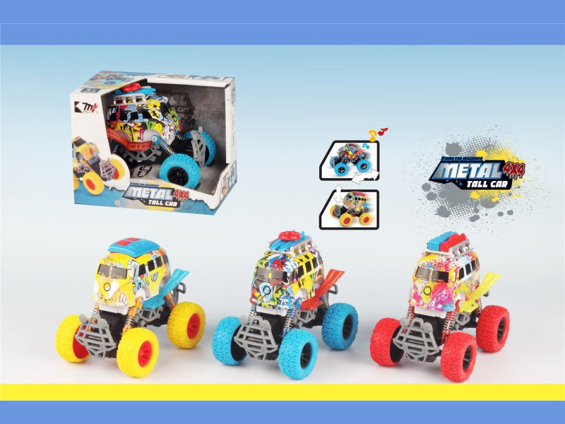 Dual-Inertia Alloy Car (With Lights And Sound