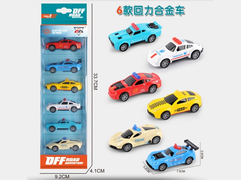 1;64 Pull Back Die-cast Police Car