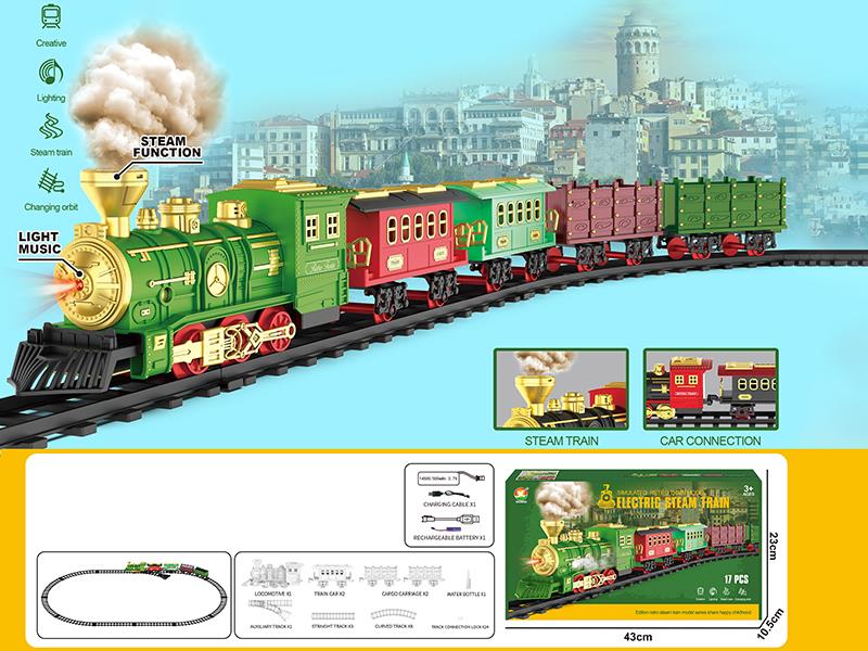 Simulated Retro Train Model Electric Steam Train Track(Charging)