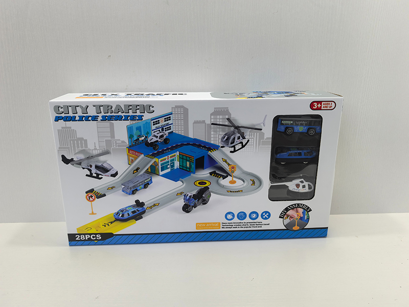City Traffic Police Series Rail Car Toy